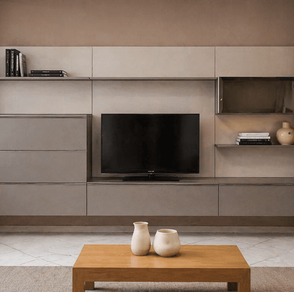 Parete attrezzata laccato tortora