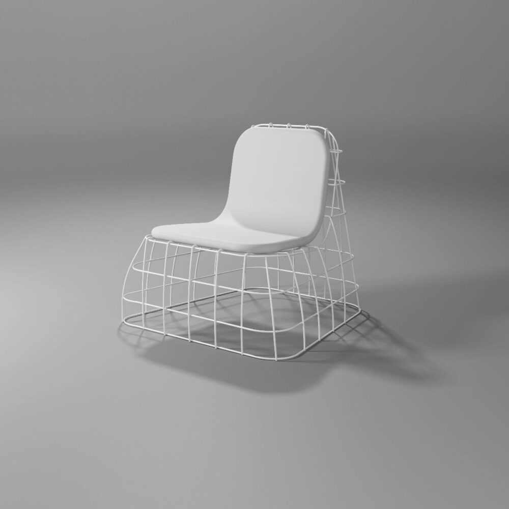 Poltroncina in tondino di ferro pieno - immagine 2