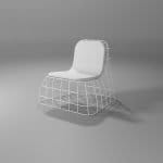 Poltroncina in tondino di ferro pieno - immagine 2