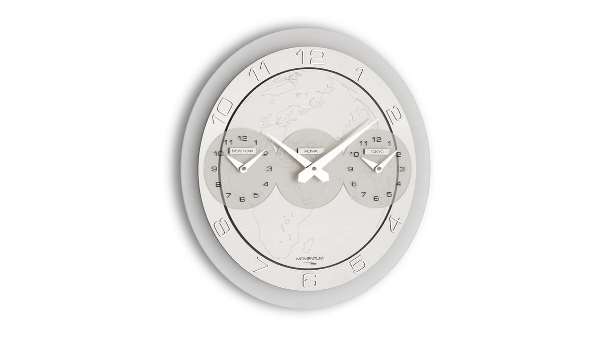 141_M_white Orologio da muro MOMENTUM TRE ORE - immagine 1