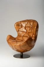 Poltrona Pelè in Pelle cucita mano