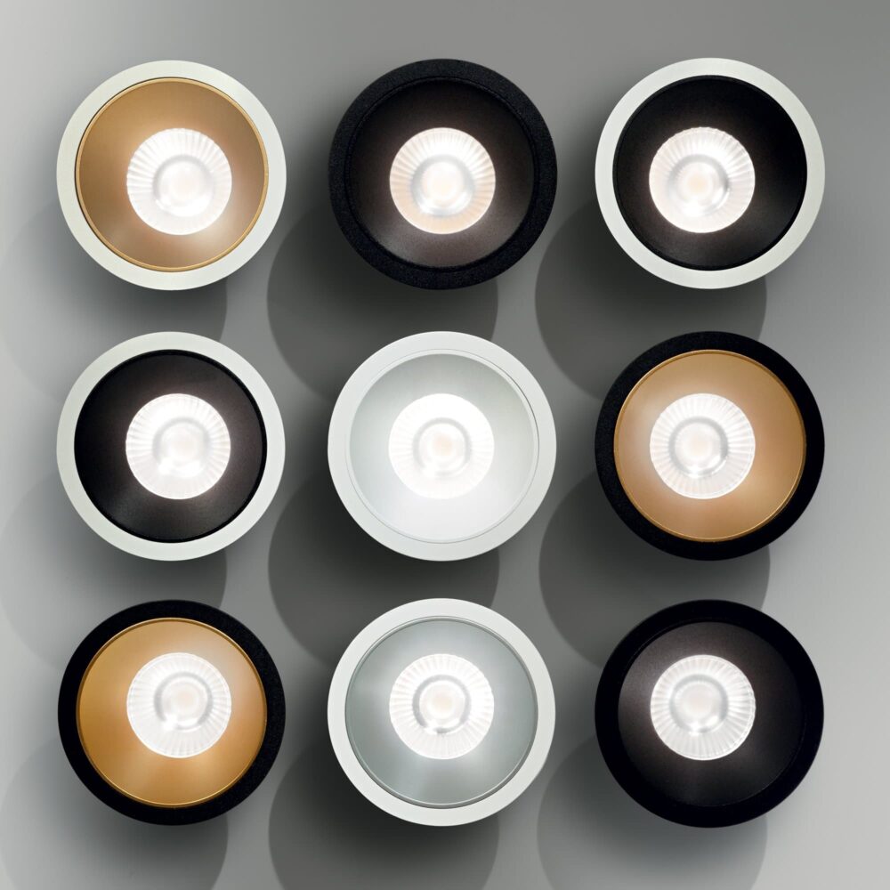 192345_EMO002_GAME_ROUND_BLACK_GOLD Faretto ad incasso GAME ROUND/SQUARE - immagine 1