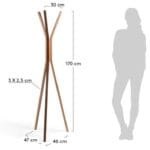 Appendiabiti in legno moderno