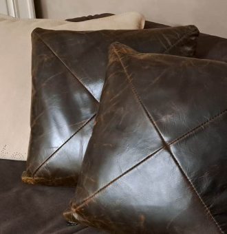 Cuscino in Pelle Vintage