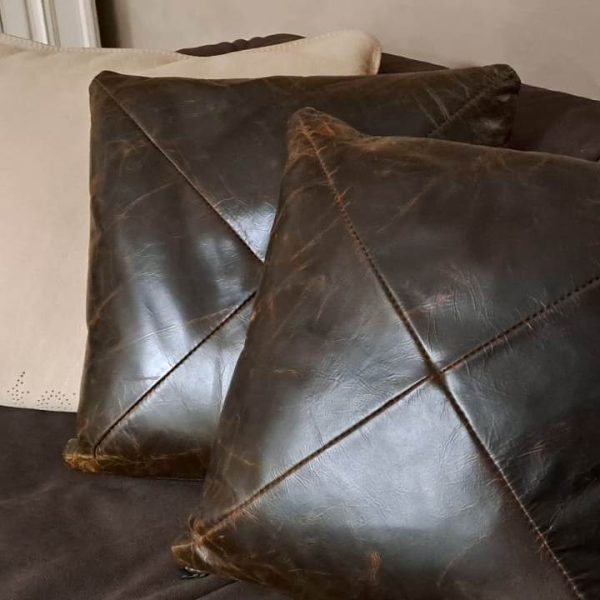 Cuscino in Pelle Vintage