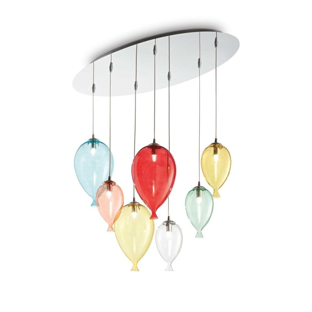 Lampadario palloncini colorati