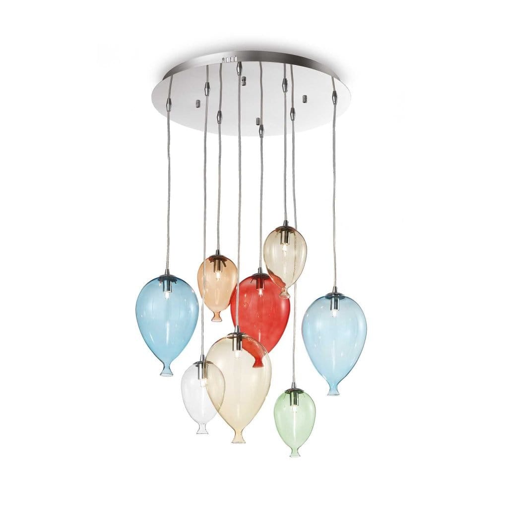 Lampadario palloncini dettagli
