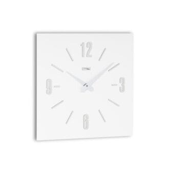 Orologio quadrato da parete minimale bianco