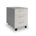 Cassettiera melaminico e metallo 3 cassetti