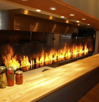 Camino elettrico a vapore acqueo